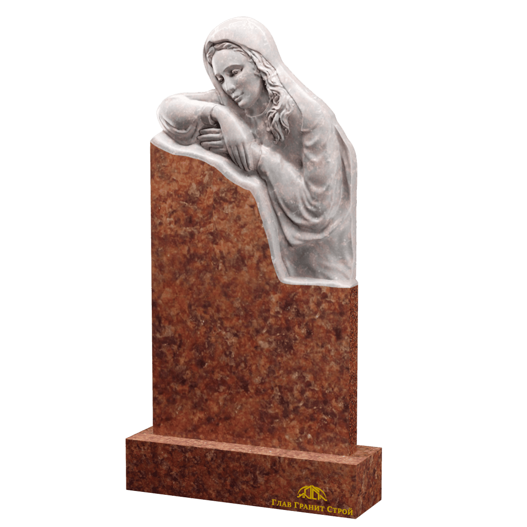 Р01-05 Памятник из лезниковского со скорбящей в полроста